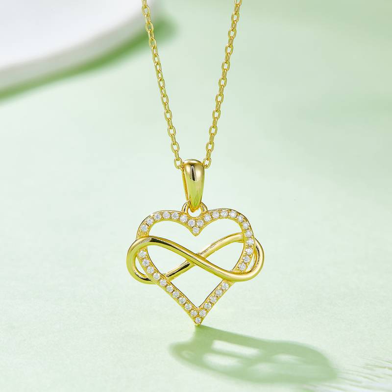 缠绕无限的爱吊坠S925银莫桑钻厘石D级0.18CT